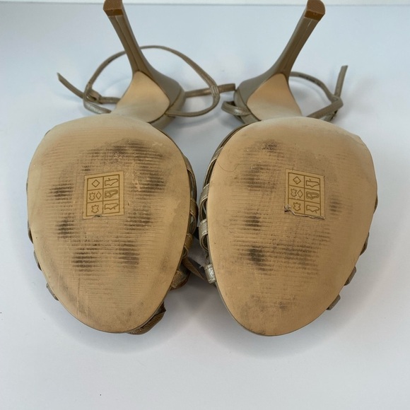 Aldo  Light Bronze Flower Heels - Picture 10 of 12